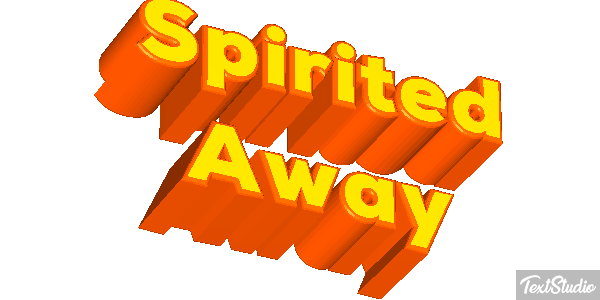 Spirited Away Efeito do texto