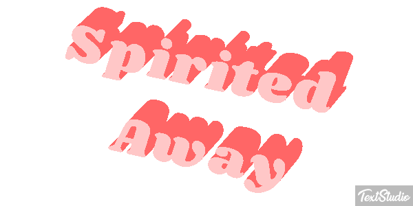Spirited Away Efeito do texto