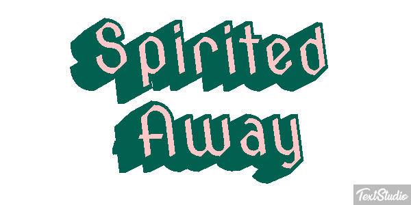 Spirited Away Efeito do texto