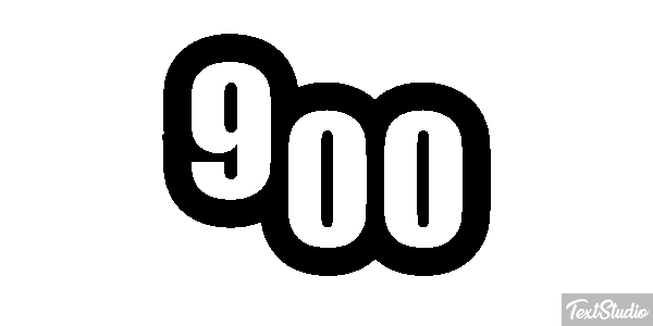 900 Text effect