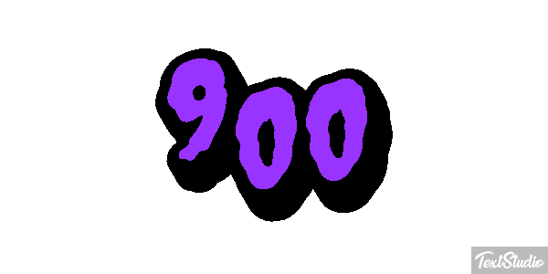 900 Text effect