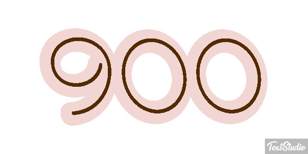 900 Text effect