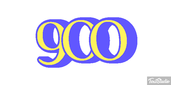900 Text effect