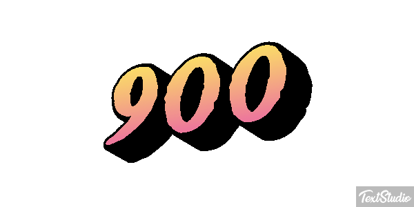 900 Text effect