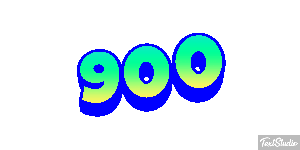 900 Text effect