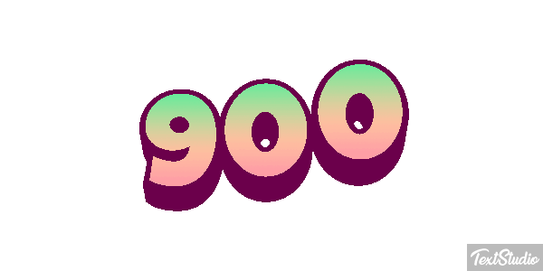 900 Text effect