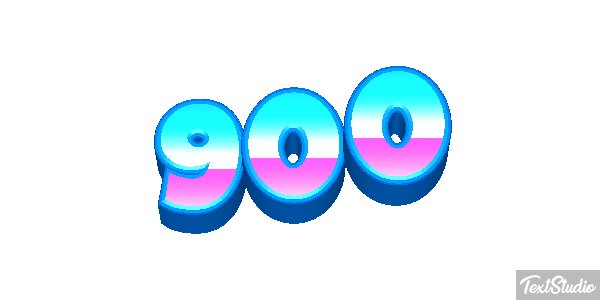 900 Text effect