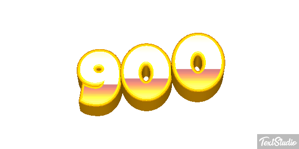 900 Text effect