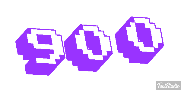 900 Text effect