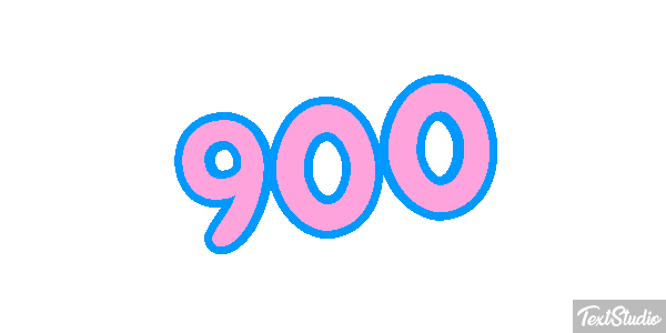 900 Text effect