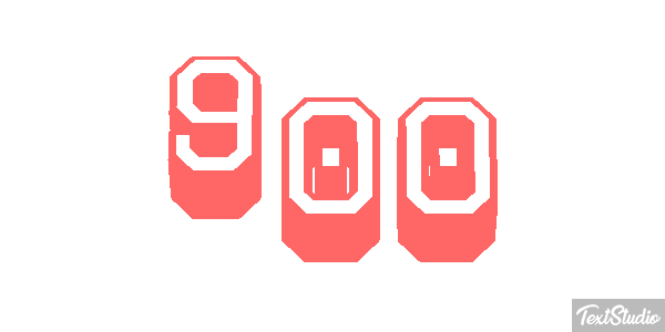 900 Text effect