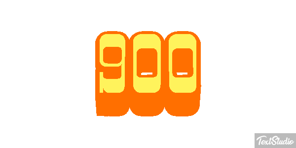 900 Text effect