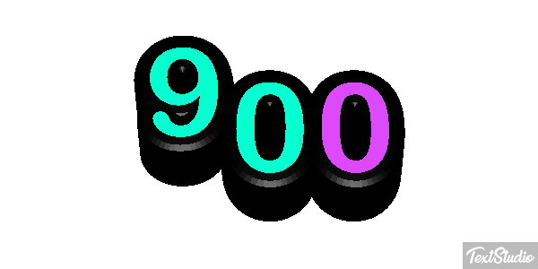 900 Text effect