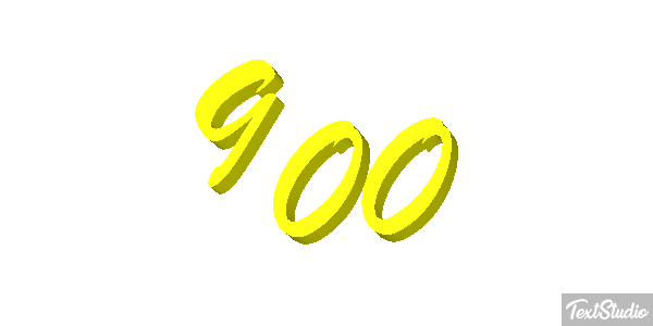 900 Text effect