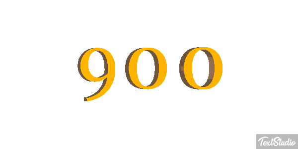 900 Text effect