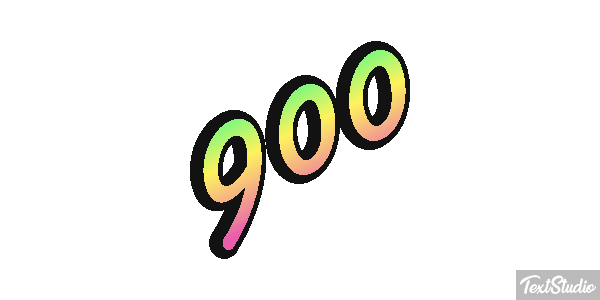 900 Text effect