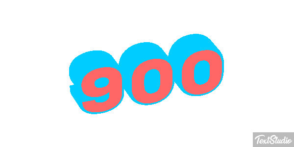 900 Text effect