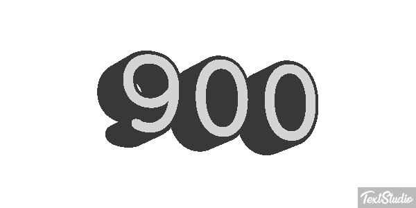 900 Text effect