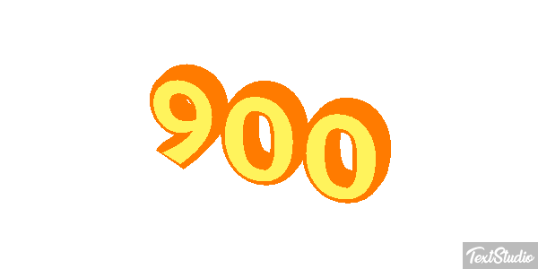 900 Text effect
