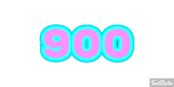 900 Text effect