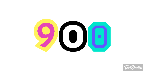 900 Text effect