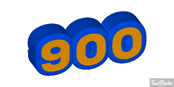 900 Text effect