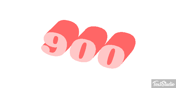 900 Text effect