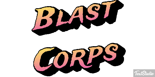 Blast Corps Effetto testo