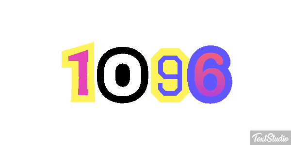 1096 Text effect