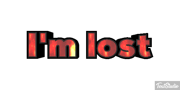 I'm Lost Text effect