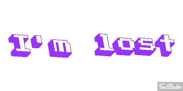 I'm Lost Text effect