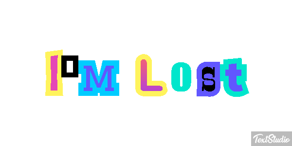I'm Lost Text effect