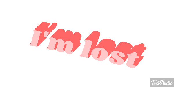 I'm Lost Text effect