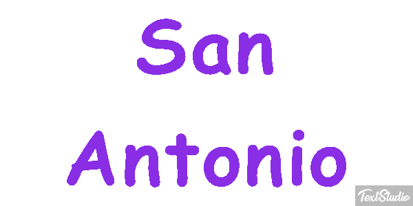 San Antonio Effetto testo