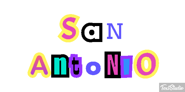 San Antonio Effetto testo