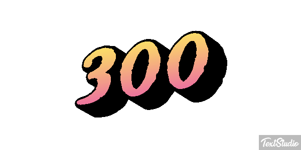300 テキスト効果