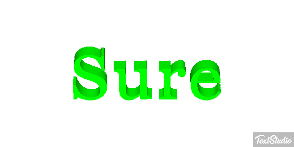 Sure Effet de texte