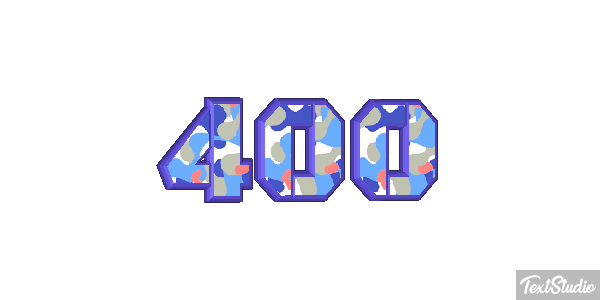 400 Text effect