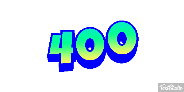 400 Text effect