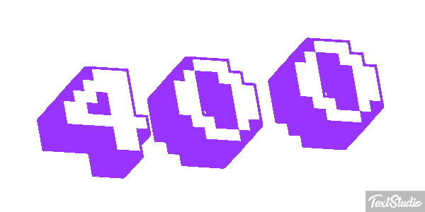 400 Text effect
