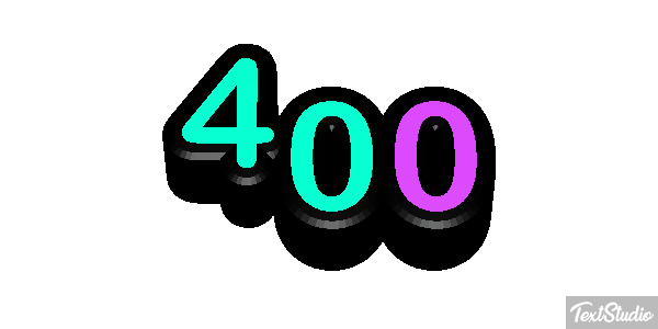 400 Text effect