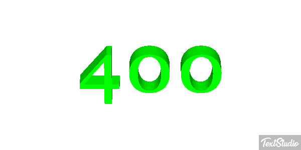 400 Text effect
