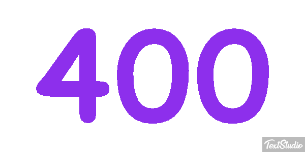 400 Text effect
