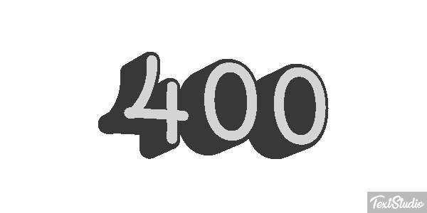 400 Text effect