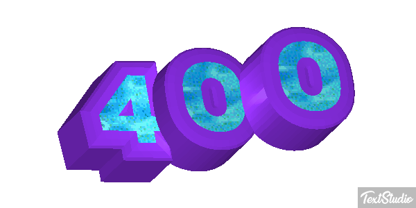 400 Text effect