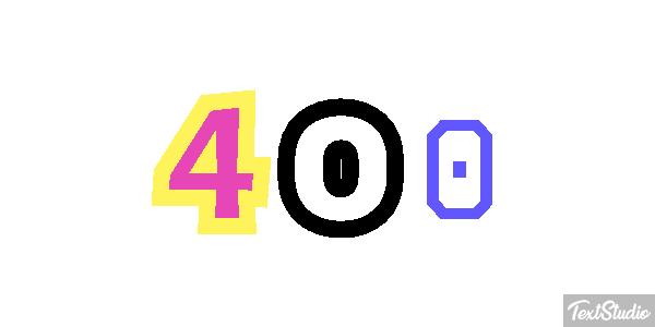 400 Text effect
