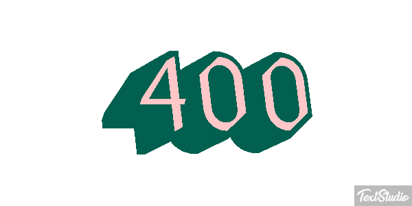 400 Text effect