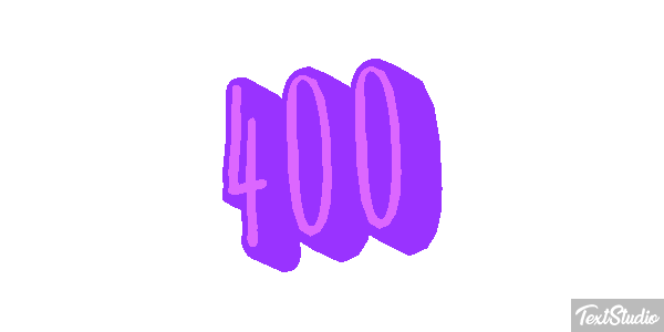 400 Text effect