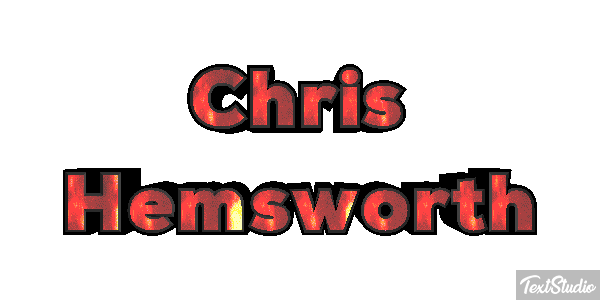 Chris Hemsworth Efeito do texto