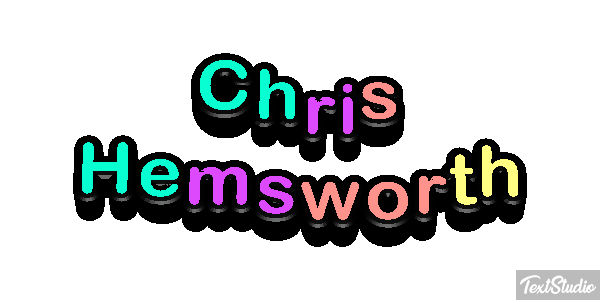 Chris Hemsworth Efeito do texto